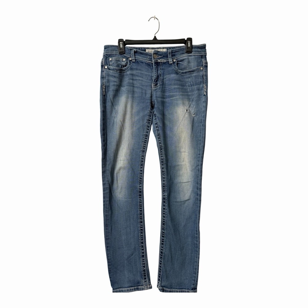 BKE Denim Payton Jeans Women's 28R Light Wash Distressed Skinny Stretch Jeans